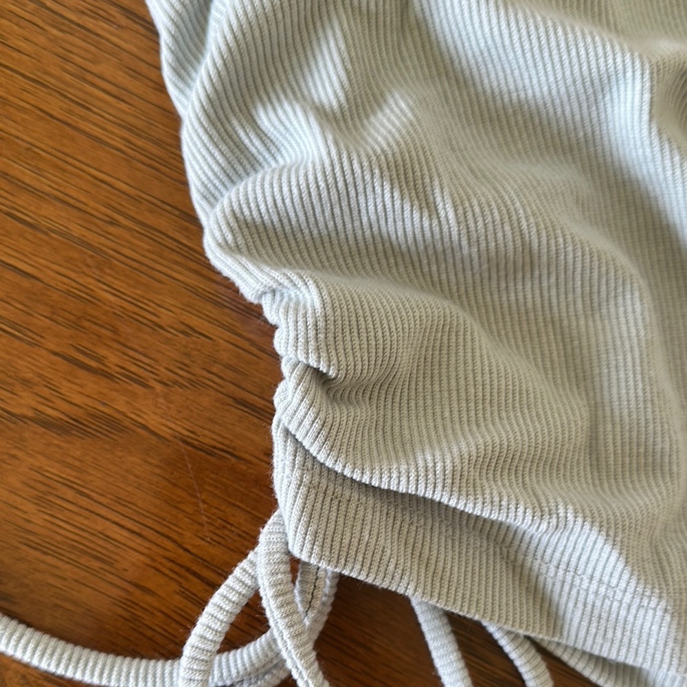 Forever 21 Mint Green Ribbed Tank with Adjustable Sides - Picture 4 of 5